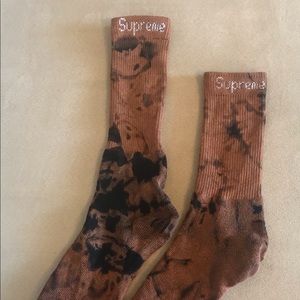 Supreme Acid Washed Black Socks Mens 6-12